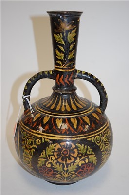 Lot 52 - A late 19th century slip-glazed pottery vase,...