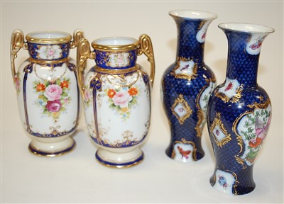 Lot 167 - A pair of porcelain vases in the manner of Dr...