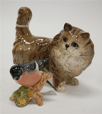 Lot 172 - A Beswick cat, gloss finish, together with a...