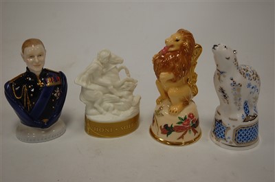 Lot 56 - A collection of fifteen Royal Worcester candle-...