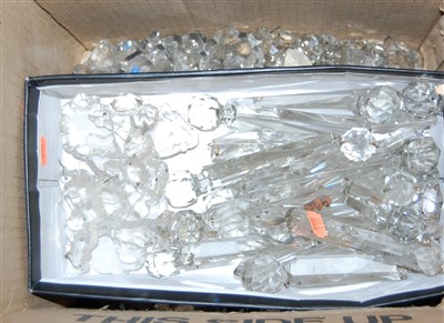 Lot 74 - A box of glassware, to include Victorian clear...