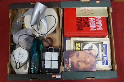 Lot 77 - Two boxes of miscellaneous items, to include...