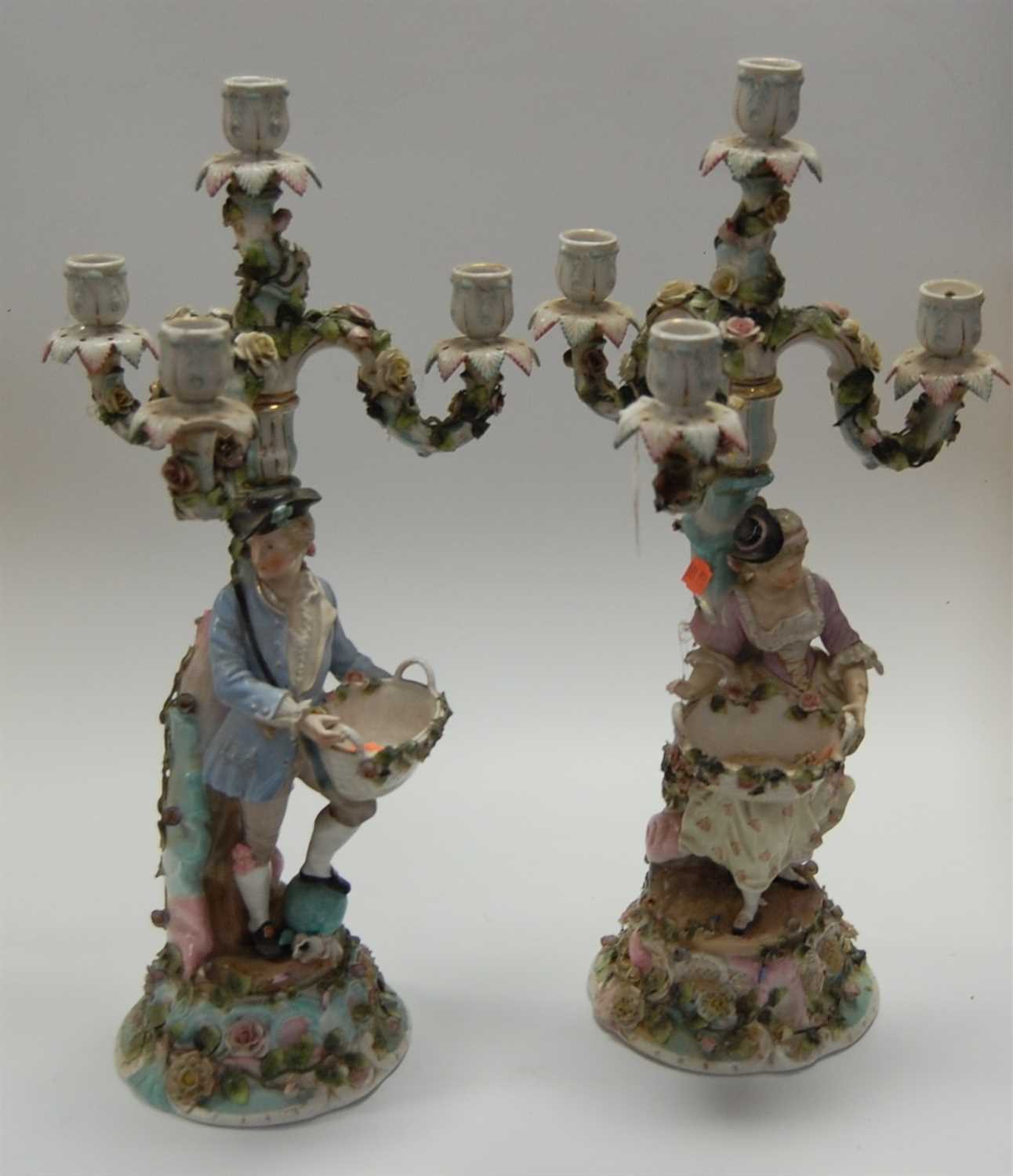 Lot 89 - A pair of 19th century continental porcelain...