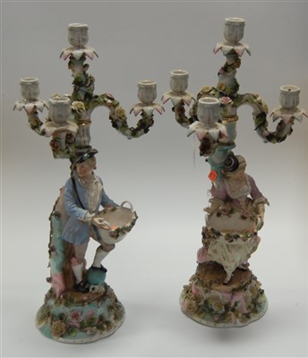 Lot 89 - A pair of 19th century continental porcelain...