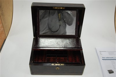 Lot 93 - A Victorian calamander and brass inlaid lady's...