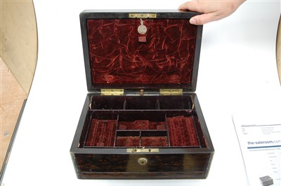 Lot 93 - A Victorian calamander and brass inlaid lady's...