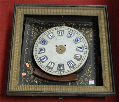 Lot 95 - A 19th century French clock, the marble dial...
