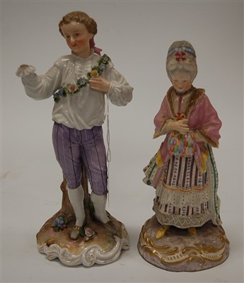 Lot 193 - A circa 1900 Dresden porcelain figure of a...