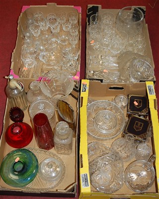 Lot 228 - Four boxes of assorted glassware, to include...