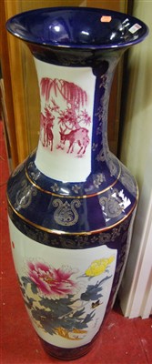 Lot 231 - A reproduction Chinese porcelain floor vase,...