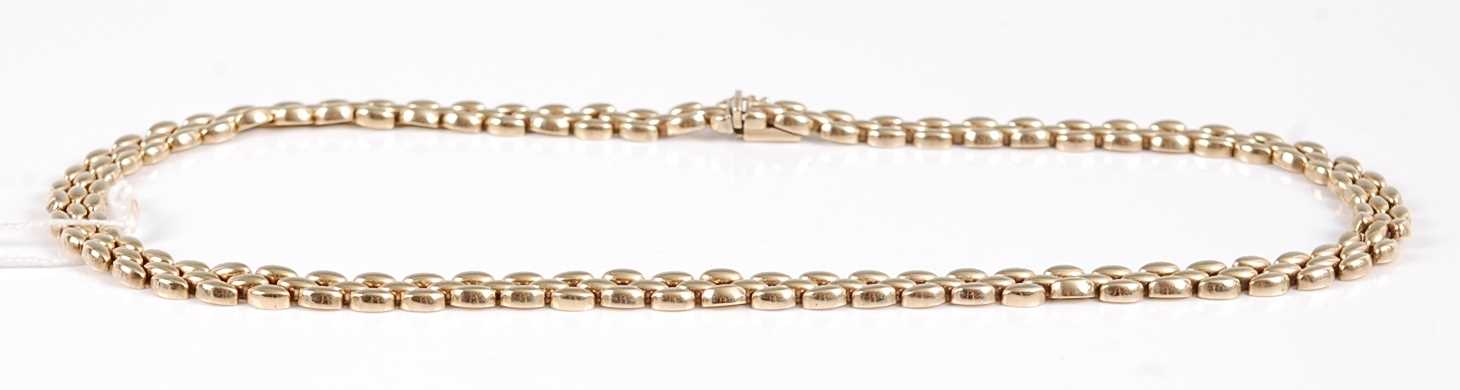 Lot 322 - A modern 9ct gold neck chain, 38.1g, length 45cm