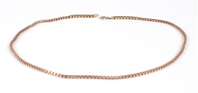 Lot 329 - A 9ct gold boxlink neck chain, 9g, 44cm