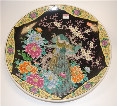 Lot 106 - A large 20th century Japanese charger, the...