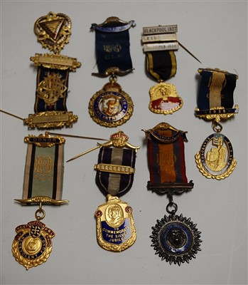 Lot 268 - A George V silver gilt and enamelled masonic...