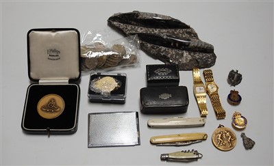 Lot 340 - A box of miscellaneous items, to include 19th...