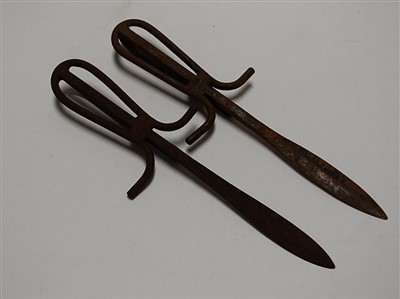 Lot 344 - An iron boot knife, of one-piece construction;...