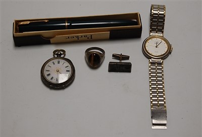 Lot 358 - A gent's Dunhill quartz movement wristwatch;...