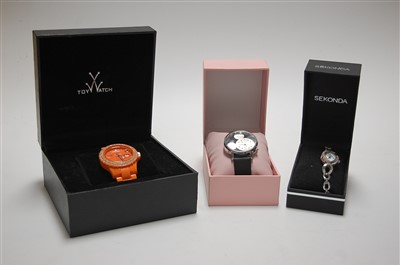 Lot 359 - A gent's orange plastic cased Toy Watch...