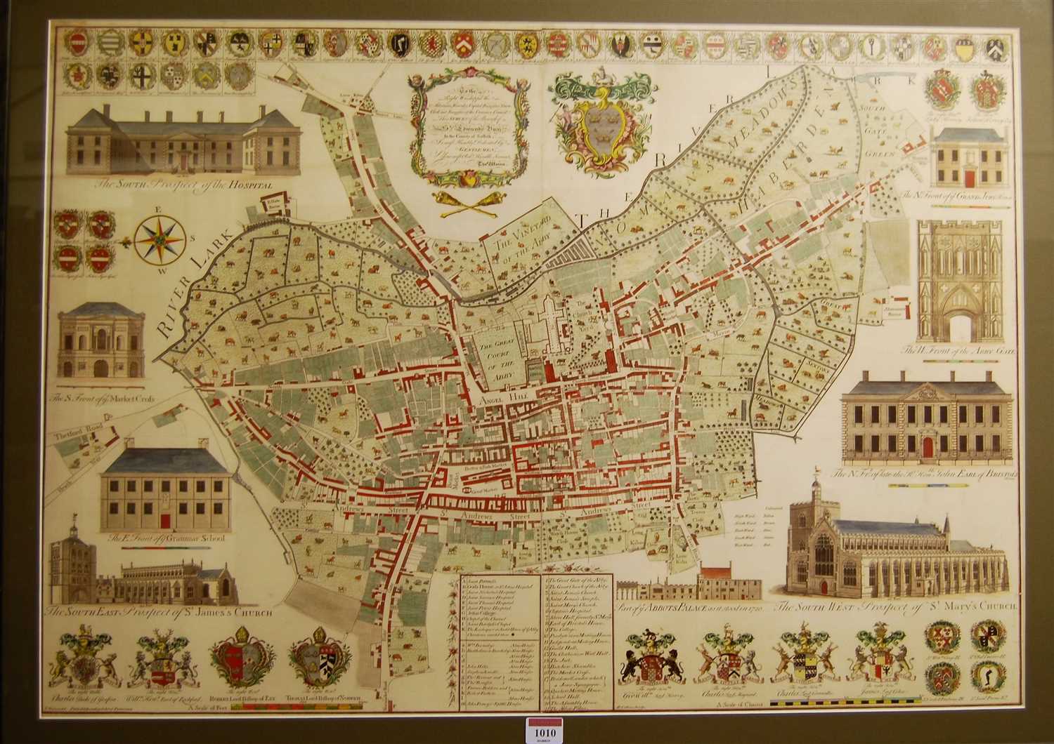 Lot 1010 - After Thomas Warren - Survey map of Bury St...
