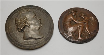 Lot 372 - A continental bronze medallion, depicting...