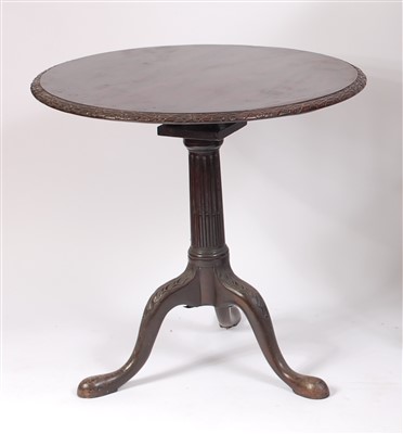 Lot 1495 - A George III mahogany pedestal tripod table,...