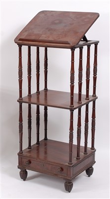 Lot 1496 - A George IV mahogany three-tier whatnot, with...