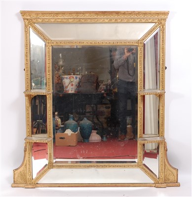 Lot 1430 - A 19th century giltwood and gesso overmantel...