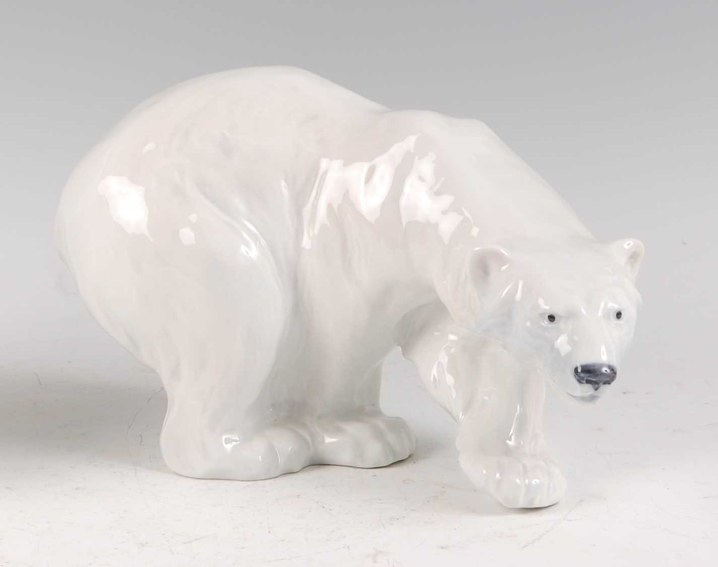 Lot 11 - A Royal Copenhagen porcelain model of a Polar...