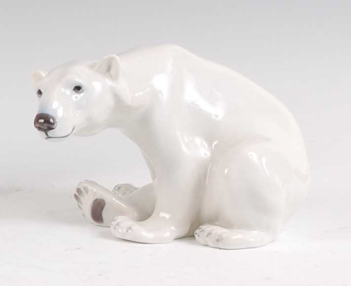 Lot 14 - A Royal Copenhagen porcelain model of a Polar...
