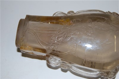 Lot 1310 - A Chinese carved rock crystal vase and cover...