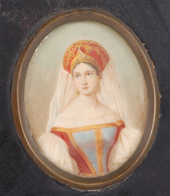 Lot 1289 - Pellegrini - Bust portrait of a young princess,...