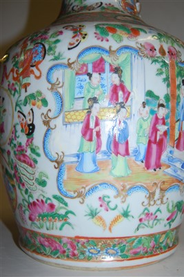 Lot 1312 - A 19th century Chinese Canton bottle vase,...
