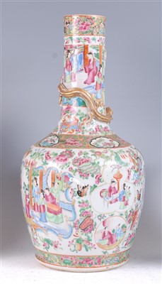 Lot 1312 - A 19th century Chinese Canton bottle vase,...