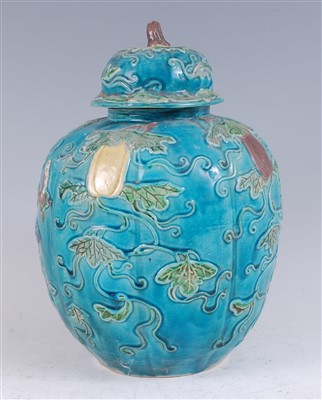 Lot 1315 - A 19th century Chinese ginger jar and cover,...
