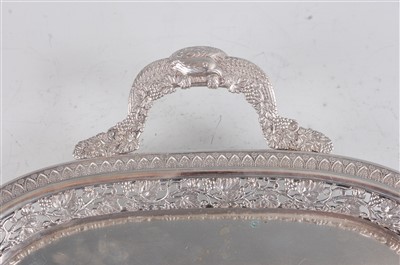 Lot 1142 - A 19th century continental silver drinks tray,...
