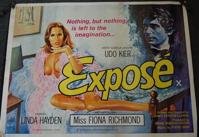 Lot 631 - A UK quad poster for the 1976 film Expose