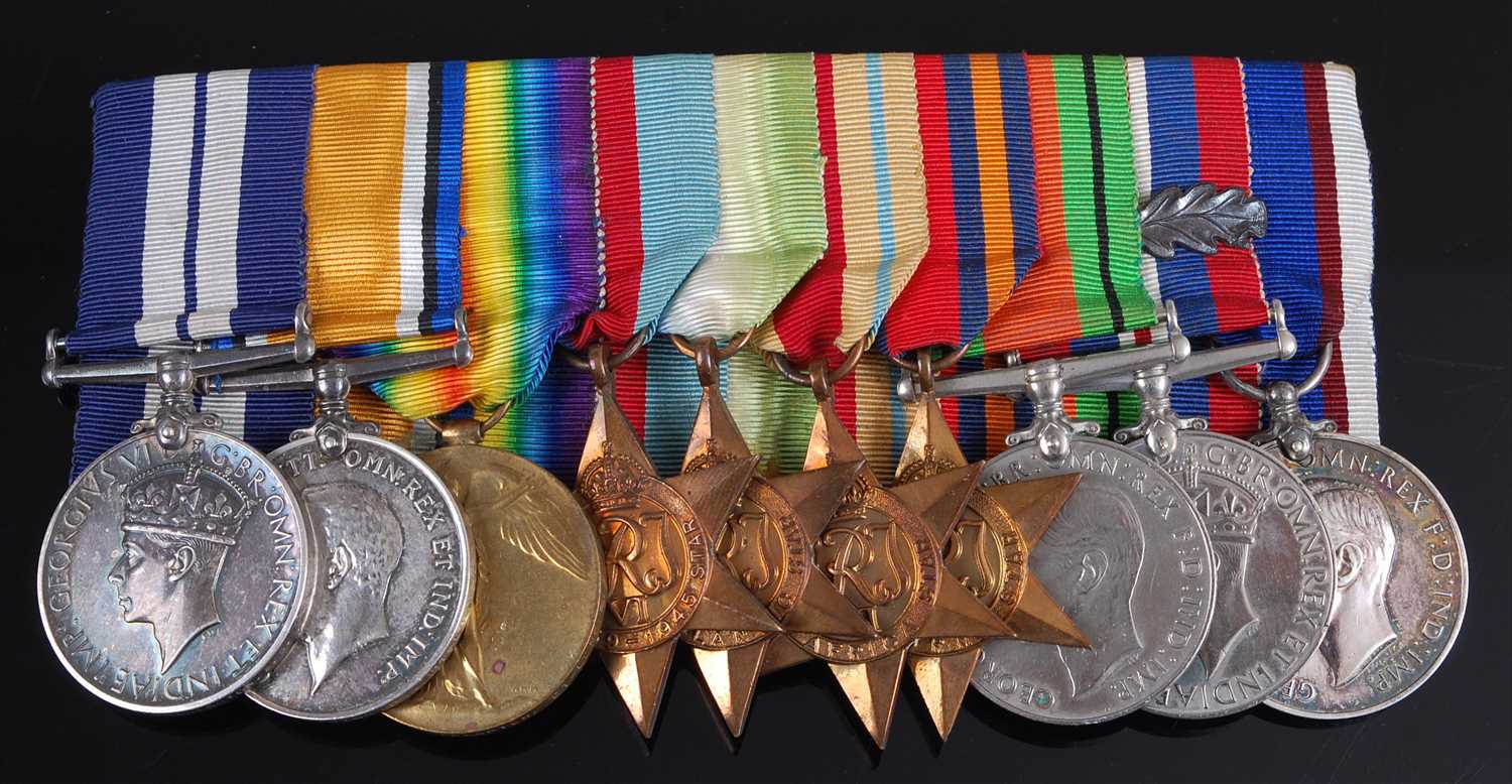 Lot 340 - A family group of ten medals to include