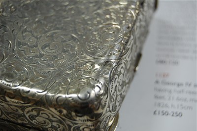 Lot 1127 - A late Victorian silver combination snuff box...