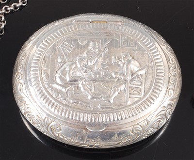 Lot 1131 - An early 20th century Dutch silver snuff box,...