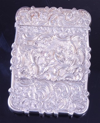 Lot 1132 - A Victorian silver visiting card case, of...