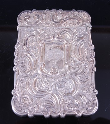 Lot 1132 - A Victorian silver visiting card case, of...