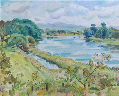 Lot 360 - Alexander S Burns (1911-1987) - River...
