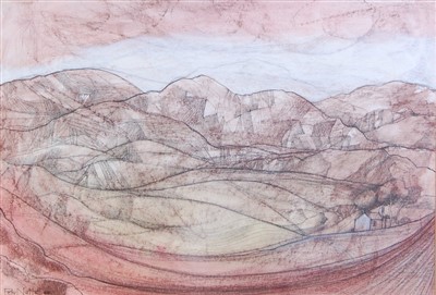 Lot 400 - Peter Nuttall (b.1943) - Rolling Hillscape,...