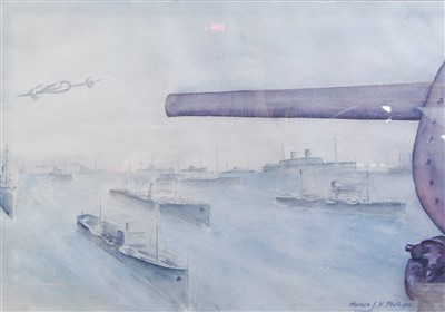 Lot 1053 - Horace J W Phillips - Convoy en route to...