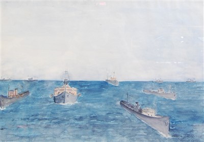 Lot 1053 - Horace J W Phillips - Convoy en route to...