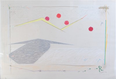 Lot 404 - Kent Jones - Untitled, crayons and metallic...