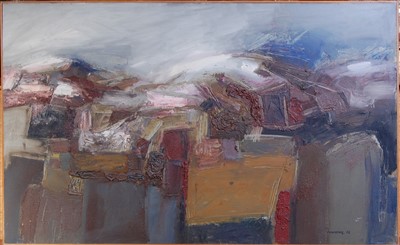 Lot 345 - Peter Downing (b.1944) - Landscape with snow...