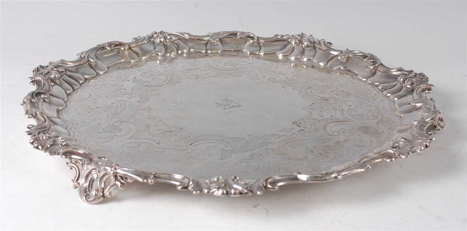 Lot 1143 - An early Victorian silver salver, having...