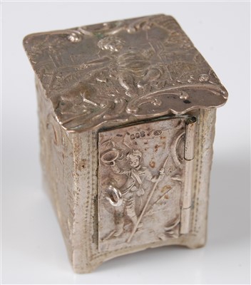 Lot 1136 - A late 19th century Dutch silver miniature...