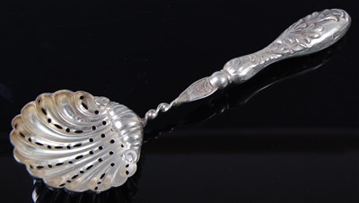 Lot 1152 - A late Victorian silver sifting spoon, the...